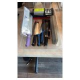 Lot assorted knives and sharpeners