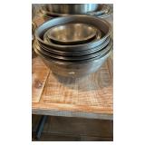 10 small assorted stainless steel bowls