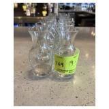 19 small wine portion carafes