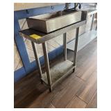 Stainless steel table with under shelf 12 inches