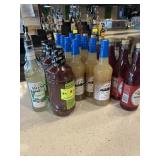 18 bottles juices and mixes