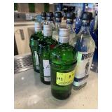 Eight bottles of gin