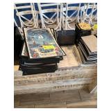 Lot of restaurant menus check holders and special