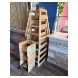 8 ASSORTED WOOD HIGHCHAIRS/BOOSTER SEATS