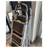 Four assorted stepstools