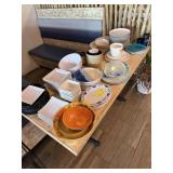 LOT OF ASSORTED DISHES, BOWLS ETC.