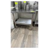 Stainless steel table on casters welded 36ï¿½ x 30ï¿½