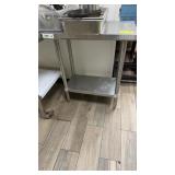 Stainless steel table with stainless steel under