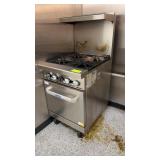 Cook rite four burner with oven and over shelf