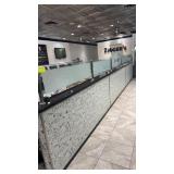 Frosted glass divider panels