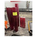 LOT OF PLASTIC RED SODA GLASSES