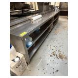 12 Foot Long SS Dish Cabinet with 2 shelves