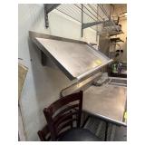 Angled SS Glass Rack Shelf, 42 inches