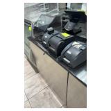 Toast POS screen with credit card reader and