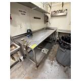 Stainless Steel worktable with Sink and Can