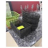 Lot of assorted bread baskets metal