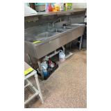 Underbar  three compartment sink with faucet 60