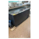True slide top bottle cooler, like new, 65 inches