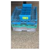 Lot of assorted dish racks two silverware one