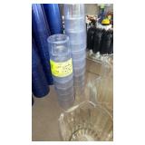 Lot of clear 12 ounce plastic cups