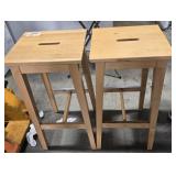 29"H Wood Stools