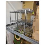 Two mini  Metro shelves 17 x 7 x 16 height