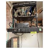 ELECTRONICS RACK W/ 2 COMPONENTS INCLD.