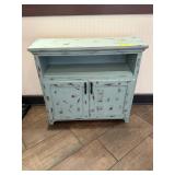 SMALL WOOD CABINET AND SERVICE STATION
