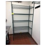 Green coated Metro shelf unit 24 inches deep by