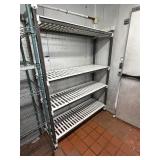 2 RUBBERMAID STYLE PLASTIC SHELF UNITS 18 X 54