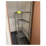 CHROME METRO RACK 18 X 36 W/ 2 CUT POLES