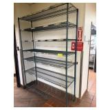 2 GREEN COATED METRO SHELVES 18 X 60