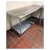 Stainless steel work table with under shelf 30" x