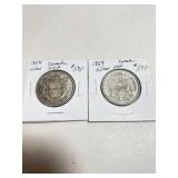 1958 & 1959 Silver Canadian Halves