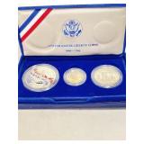 1986 3 Piece Ellis Island w/ $5 Gold Piece