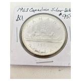 1963 Canadian Silver $ BU