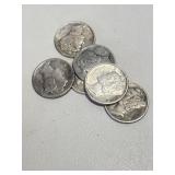 Lot of 6 Mercury Dimes