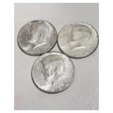 (3) Kennedy 1964 Silver Halves