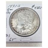 1891-S Gem BU MS65