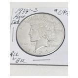1834-S Peace Rare Date