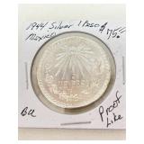 1944 Mexico Silver Un Peso