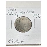 1883 Liberty Head Nickel No Cents