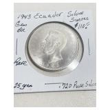 1943 Ecuador Silver Sucras