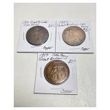 3 Great Britain One Pennies