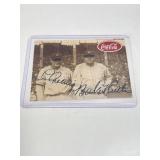 Babe Ruth Lou Gehrig Coca Cola Baseball Facsimile