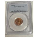 1955-S Lincoln MS66 Red