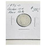 1896-O Rare Date Barber Dime
