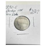 1892-S Rare Date Barber Dime