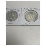 1941-S & 1942-P Walking Lib Halves