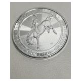 1oz Silver Wyoming Cowboy